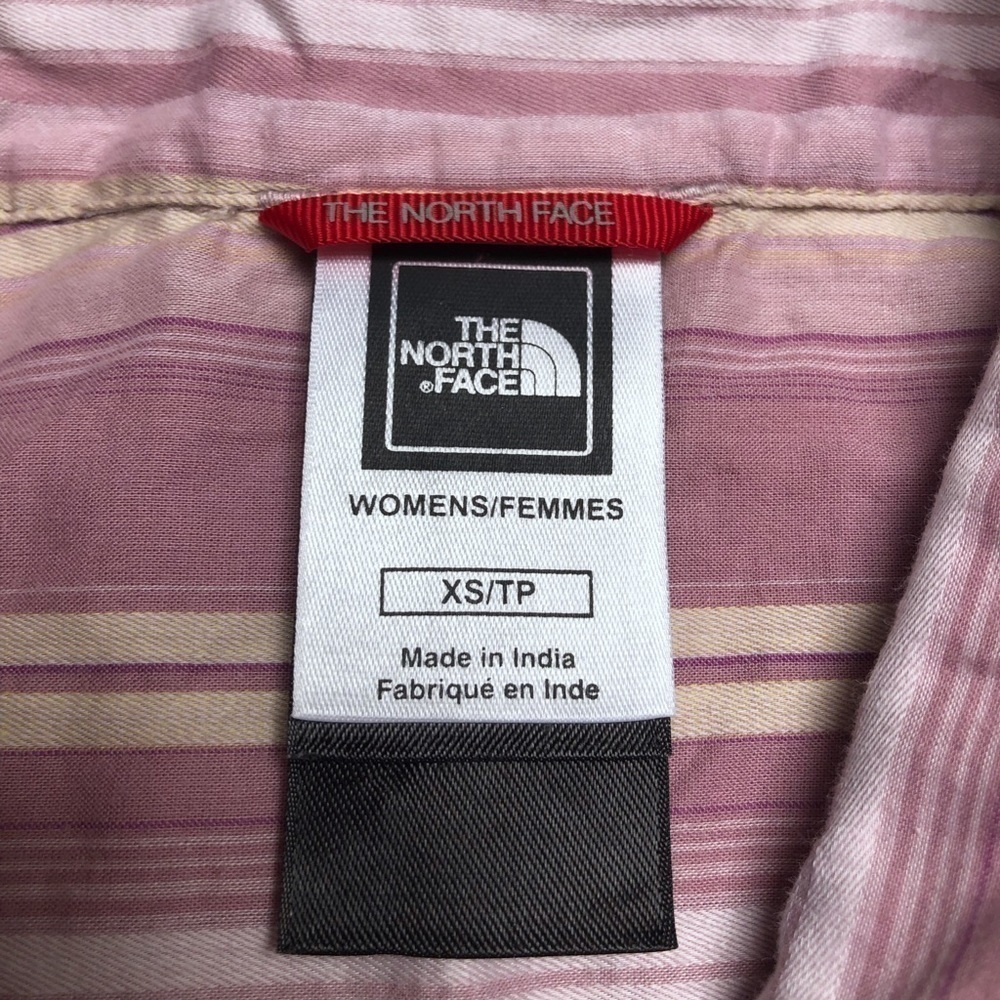 The North Face Pearl Snap Pink Striped Shirt XS - Picture 4 of 7